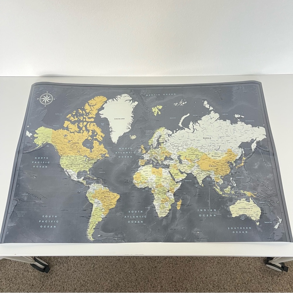 Pin Adventure World Map, 32” x 21”